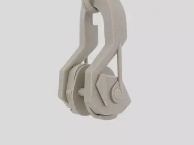 Industrial Overhead Crane Hook Block for 3D print 3D model