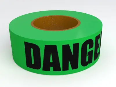 DANGER Tape Green 3D model