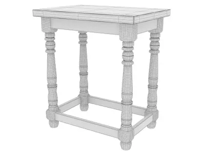 Cafe Wooden Table  3D model