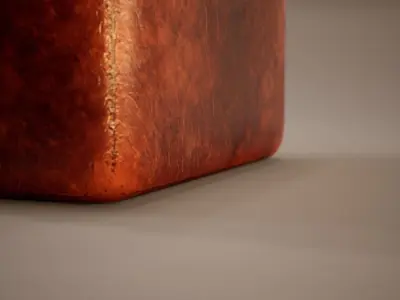 Leather Cube Free low-poly 3D model