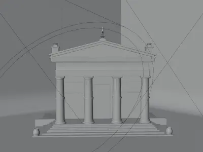 Ancient Temple Low-poly 3D model