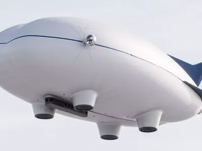 Modern Helium Airship  Low-poly 3D model