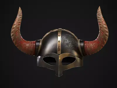  viking helmet Free low-poly 3D model