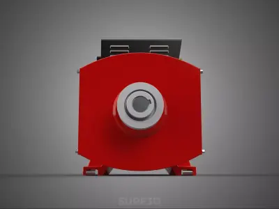 ELECTRIC MOTOR GENERATOR ALTERNATOR DYNAMO GENERATION PULLEY KVA 3D model
