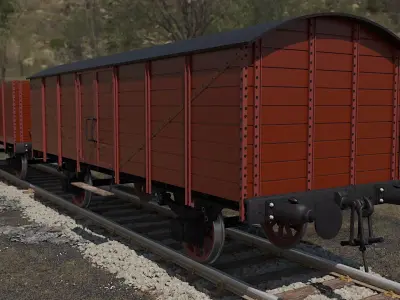 Type GR20 railway wagons 3D model