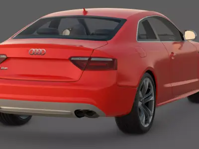 2008 Audi S5 3D Model  German V8 Grand Tourer 3D model