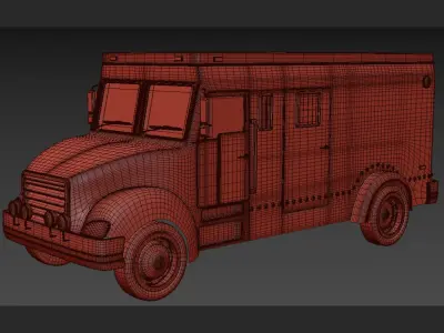 armored truck 3D model