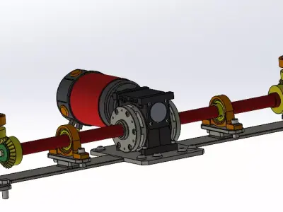 Worm Gear Box Motor Elevator  3D model