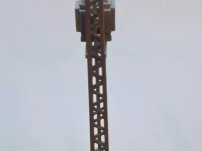 Openwork electric poles set 15kV 1-87 resin 3D print model