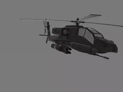apache attack helicopter 3D model