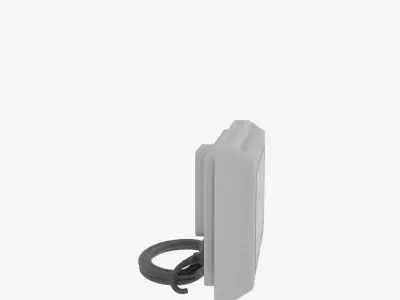 Detailed 3D aluminum LED queue display for banking 3D model