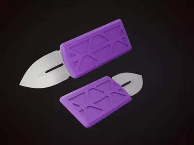 Knife 2 J Low-poly 3D model