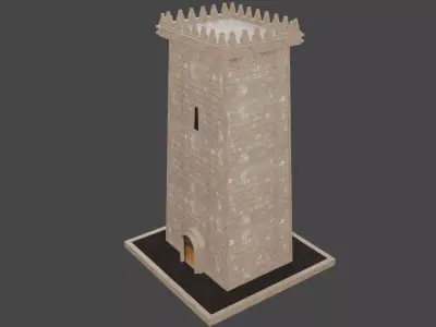 Stonewatch Keep  Medieval Guard Tower 3D Model 3D model