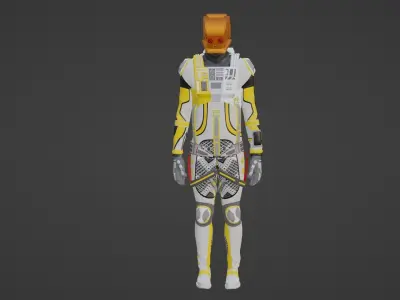 Robot Soldier - Assault Soldier Low-poly 3D model 7