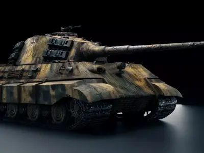 King Tiger-Tiger 2 Low-poly 3D model