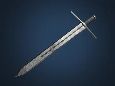 Medieval Sword PBR 3D model