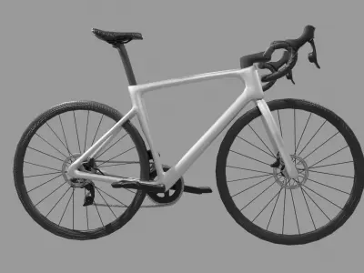 Road Bicycle vehicle Black and White Low-poly 3D model