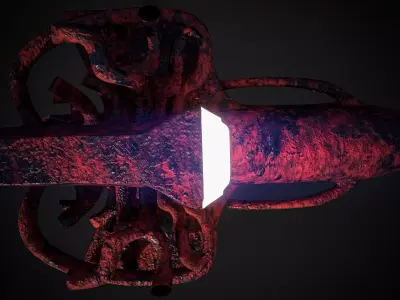 Bio Mechanical Alien Spaceship PBR 3D Model 3D model