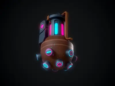Jinx Granade Low-Poly 3D Model Free low-poly 3D model