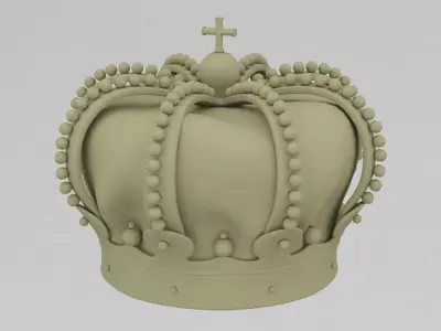  Monarch crown 3D print model