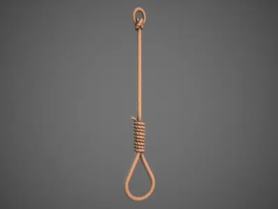 Suicide Execution Rope Low-poly 3D model