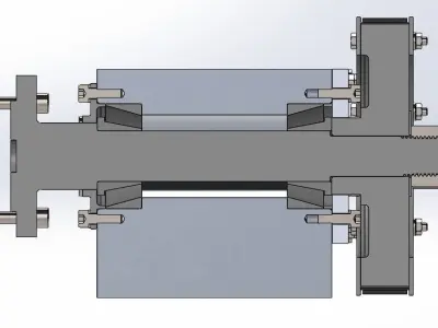 4 axis to 3 axis machine 3D model