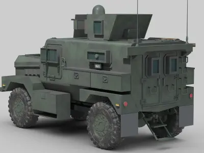 Cougar 4x4 MRAP 3D model purchase
