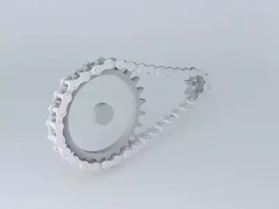 Bicycle chain Free 3D model
