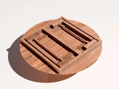 Chabu Table Low-poly 3D model