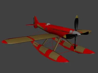 Macchi M C 72 Free low-poly 3D model