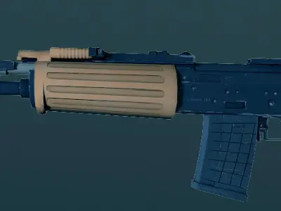 insas lmg gun  Low-poly 3D model