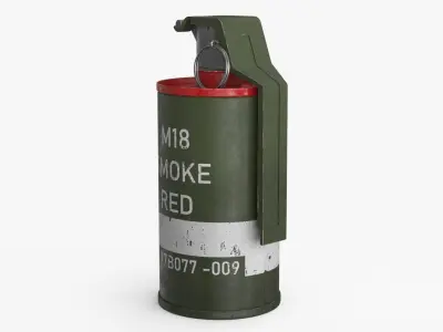 Hand Grenade v6 smoke Low-poly 3D model