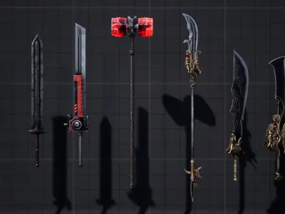 G2 Weapons Low-poly 3D model