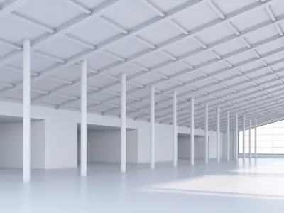 6 lowpoly interior space 3D Model Pack