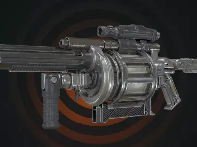 Heavy Magnetic Grenade Launcher Iron Storm 3D model