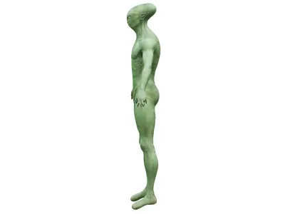 Realistic Alien Low-poly 3D model