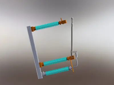 DISCONNECTOR SWITCH OUTDOOR VERTICAL BREAK 115 KV Free 3D model