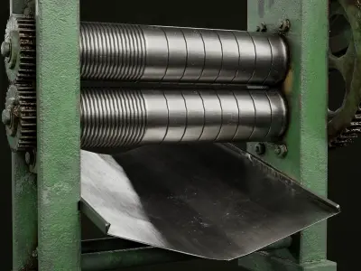 Sugarcane Machine Low-poly 3D model