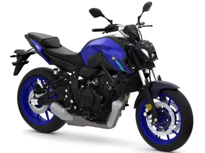 2021 - Yamaha MT 07 Low-poly 3D model