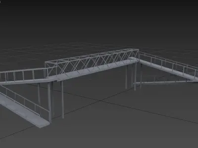 Raiload Crossing Kit Low-poly 3D model