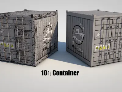 Shipping Containers Low-poly 3D model purchase