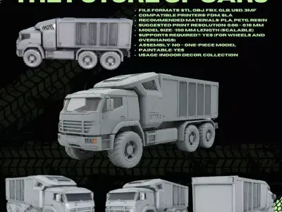Modern Military Truck 3D print model