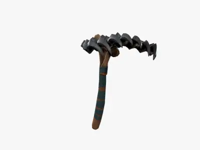 Lowpoly Weapon Rake - Game Ready - Textured PBR Low-poly 3D model
