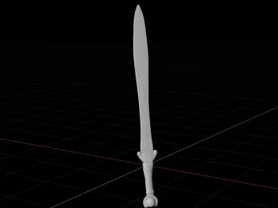 Larp Celtic Sword Low-poly 3D model