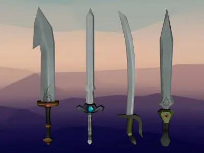 Sword Pack Low-poly 3D model purchase