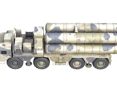 S-300 missile system Low-poly 3D model