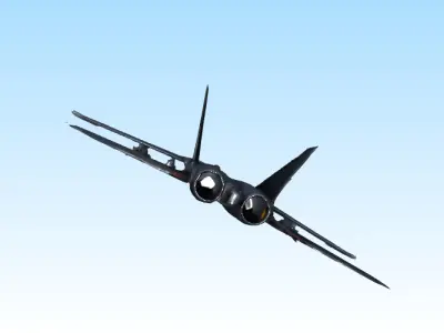 Stealth Fighter Jet Breaking the Sound Barrier 3D model