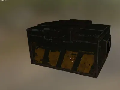 realistic ammo box Low-poly 3D model