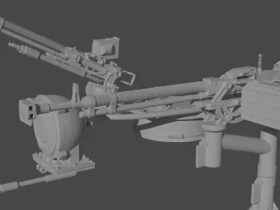 Soviet MG DHSK 3D Printable Model 1 35 3D print model