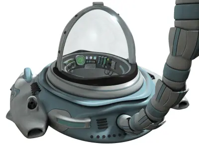 Spaceship - Cartoon 3D model